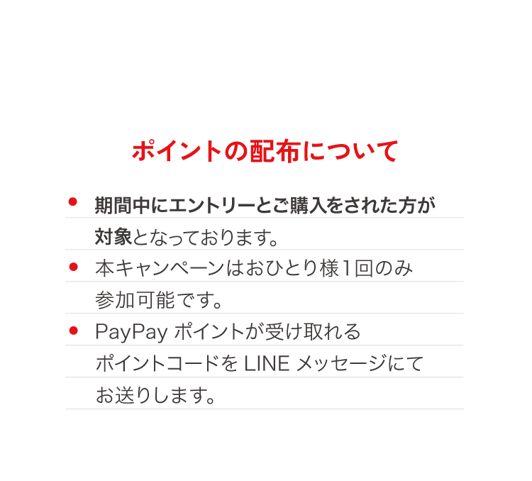 キャンペーン概要 ポイントの配布について